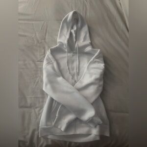 White zip up hoodie
